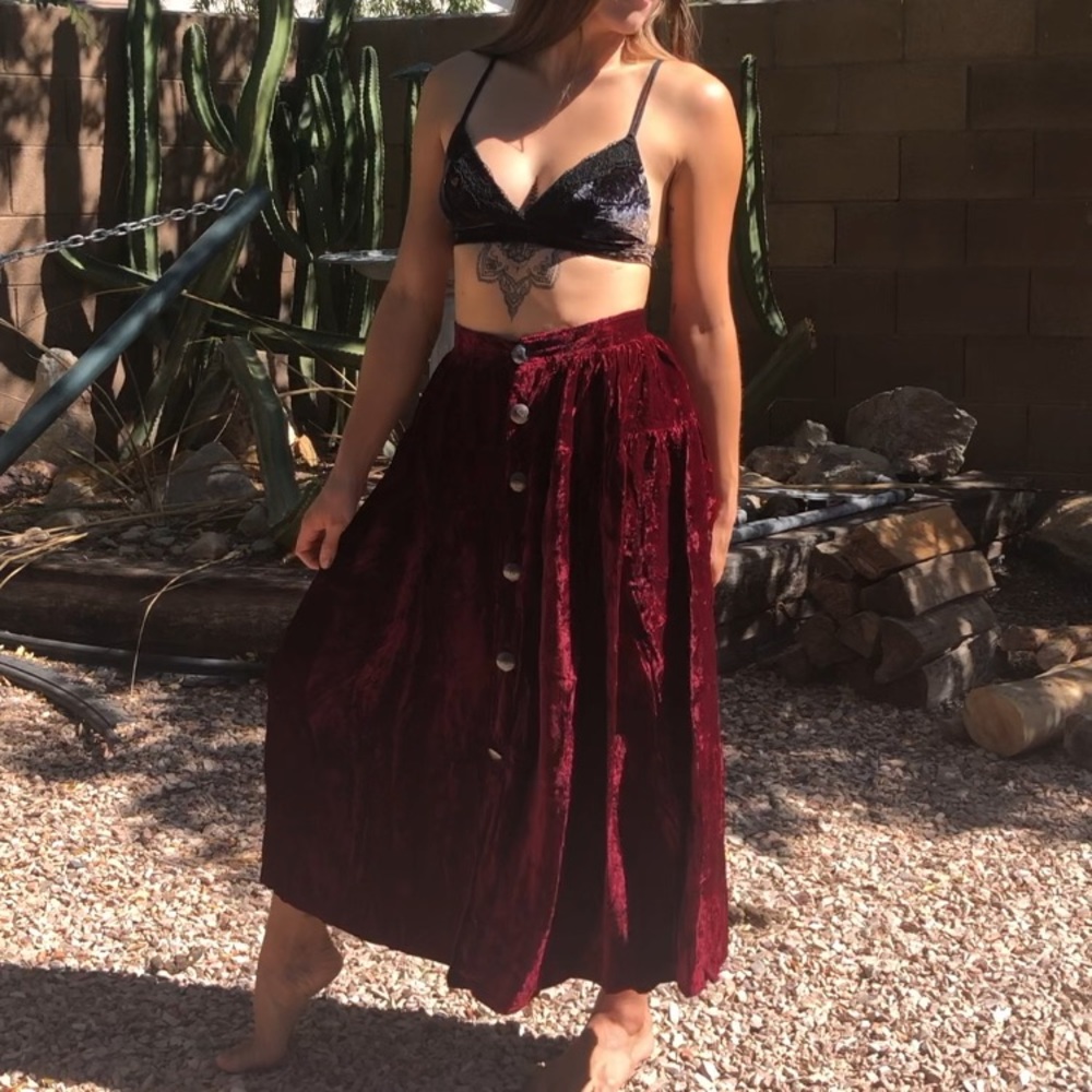 Amazing Red Velvet Skirt